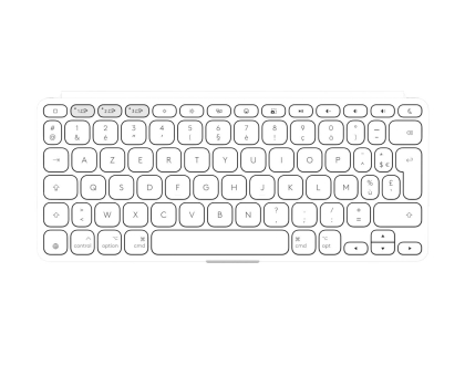 Klawiatura LOGITECH Keys-To-Go 2 for Mac Jasnoszary